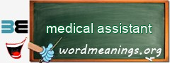 WordMeaning blackboard for medical assistant